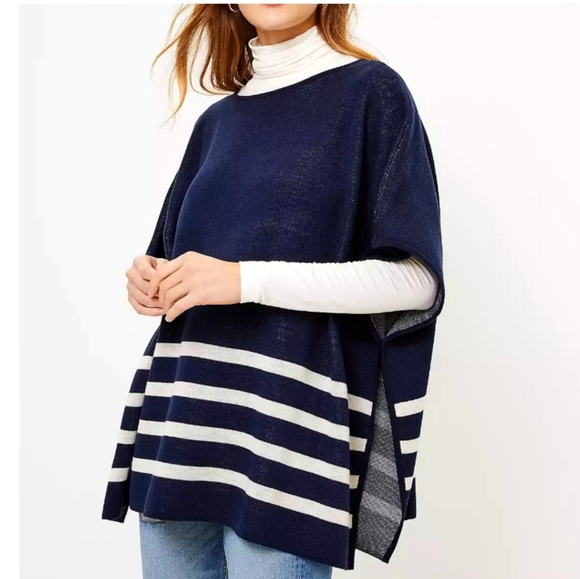 LOFT Sweaters - Loft Colorblocked Poncho